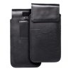 Skórzany futerał uniwersalny / wsuwka z klapką - ROYAL / czarny - Rozmiar 2XL+wide - SAMSUNG A12 / NOTE 9 / XIAOMI REDMI NOTE 10